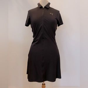 Puma Womens Black Polo Activewear Dress / Pockets w Zippers / Size Small